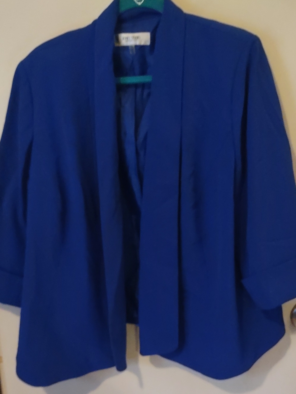Jones Studio Open-Front Blazer in Cobalt Blue